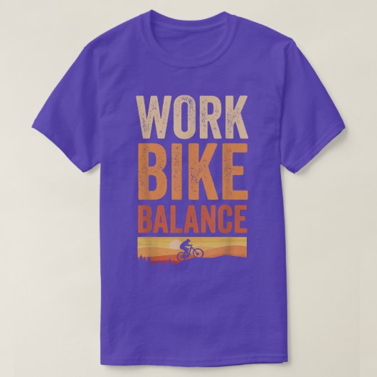 Mountainbike MTB Work Bike Balance for Biker T-Shirt (Design vorne)