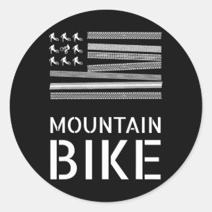 Mountainbike Offroad-Fahren Großartiges Biker-Gesc Runder Aufkleber