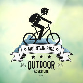 Mountainbike Outdoor Adventure 3 Fahrradverleih Fensteraufkleber (Blatt 3)