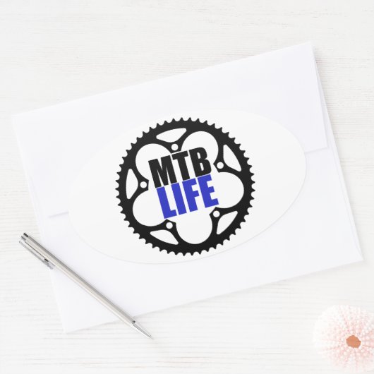 Mountainbike Ovaler Aufkleber (Umschlag)