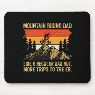 Mountainbike-Papa Lustiger Herren-Radsport Mousepad