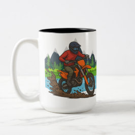 Mountainbike-Pfad Zweifarbige Tasse