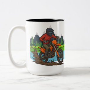 Mountainbike-Pfad Zweifarbige Tasse