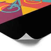 Mountainbike Pop Art Effekt Mtb Fully Poster (Ecke)