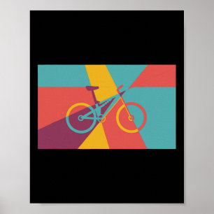 Mountainbike Pop Art Effekt Mtb Fully Poster