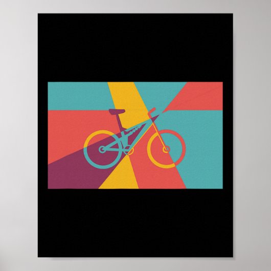 Mountainbike Pop Art Effekt Mtb Fully Poster (Vorne)