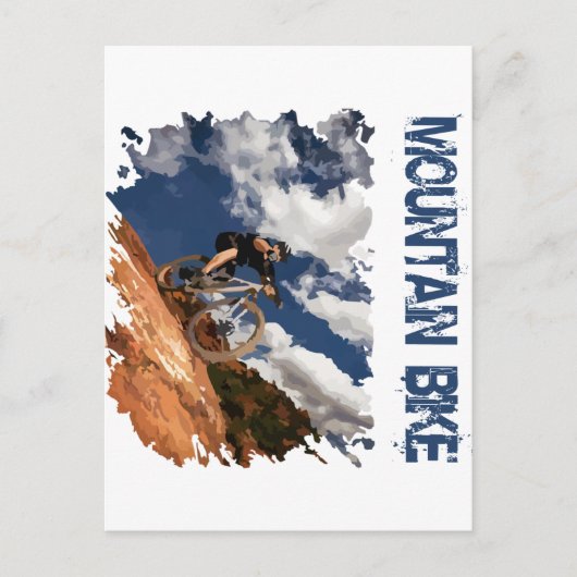 Mountainbike Postkarte (Vorderseite)