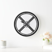Mountainbike-Rad Große Wanduhr (Zuhause)