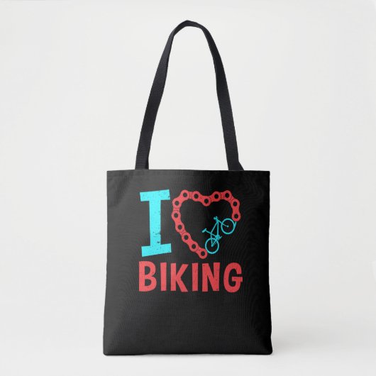 Mountainbike Rad Rad I Liebe Radfahren Tasche (Vorderseite)