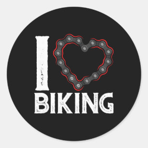 Mountainbike-Radfahren Fahrrad Ich liebe Radfahren Runder Aufkleber