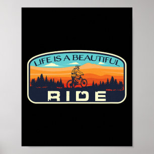 Mountainbike Radfahren Retro Mtb Trail Enthusiast Poster
