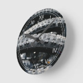 Mountainbike-Reifen Runde Wanduhr (Winkel)