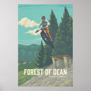 Mountainbike-Reiseplakat Forest of Dean Poster