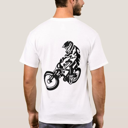 Mountainbike-Reiter T-Shirt (Rückseite)