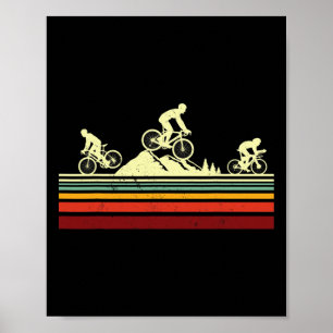 Mountainbike Retro-Fahrradfiguren Vintage- Mtb Bi Poster