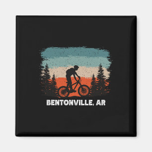 Mountainbike Retro Sonnenuntergang Vintage Bentonv Magnet