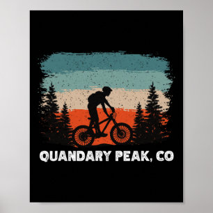 Mountainbike Retro-Sonnenuntergang Vintage Quandar Poster
