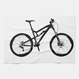 Mountainbike - Schwarzes auf Weiß Handtuch