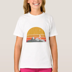 Mountainbike Shirt Retro Sonnenuntergang 70er Vint