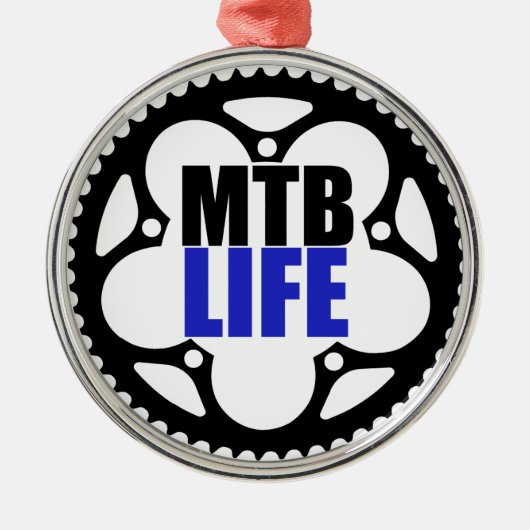 Mountainbike Silbernes Ornament (Vorne)
