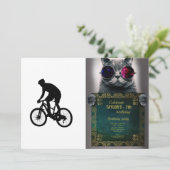Mountainbike-Silhouette Einladung (Stehend Vorderseite)