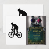 Mountainbike-Silhouette Einladung (Vorne/Hinten)
