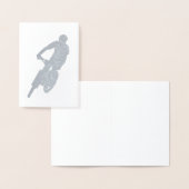 Mountainbike-Silhouette Folienkarte (Anzeige)