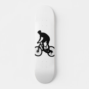 Mountainbike-Silhouette - Hintergrundfarbe auswäh Skateboard