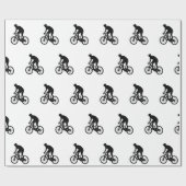 Mountainbike-Silhouette - Hintergrundfarbe auswähl Geschenkpapier (Flach)