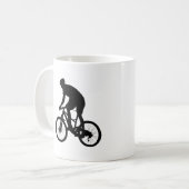 Mountainbike-Silhouette - Hintergrundfarbe auswähl Kaffeetasse (Vorderseite Links)