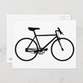 Mountainbike-Silhouette Postkarte (Vorne/Hinten)