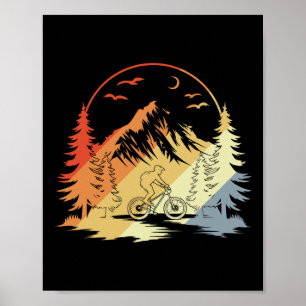 Mountainbike-Skizze im Retro-Stil  Poster