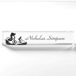 Mountainbike-Sport-Logo Benutzername Kunst Namensplakette