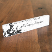 Mountainbike Sport Logo Individuelle Name Art Namensplakette (Seite)