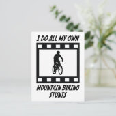 Mountainbike-Stunts Postkarte (Stehend Vorderseite)