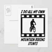 Mountainbike-Stunts Postkarte (Vorne/Hinten)