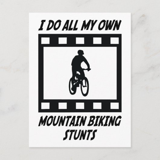 Mountainbike-Stunts Postkarte (Vorderseite)