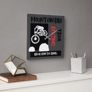 Mountainbike-Uhr Quadratische Wanduhr