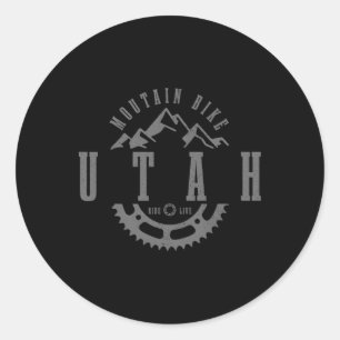 Mountainbike Utah Moab Mtb Downhill-Fahren Vintag Runder Aufkleber