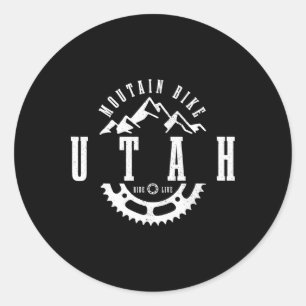 Mountainbike Utah Moab Mtb Downhill-Fahren Vintag Runder Aufkleber