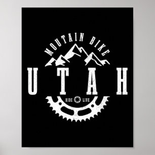 Mountainbike Utah Moab Mtb Downhill-Fahren Vintage Poster