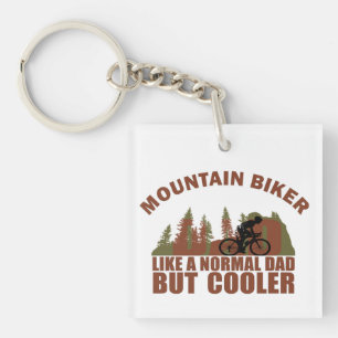 Mountainbike-Vater im Vintage-Stil Schlüsselanhänger