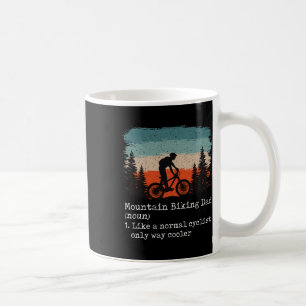 Mountainbike-Vater Lustiger Radfahrer, Radfahren,  Kaffeetasse