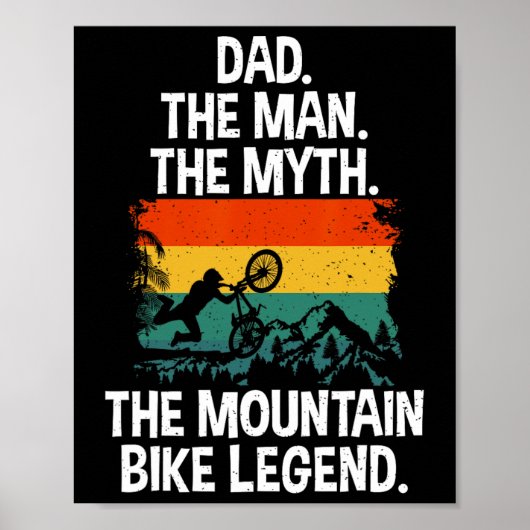 Mountainbike-Vater Mtb-Vater Poster (Vorne)