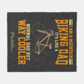 Mountainbike-Vater Radfahren wie normal Personalis Fleecedecke (Vorderseite (Horizontal))