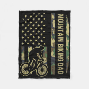 Mountainbike-Vater-Tarnung Amerikanische Flagge Va Fleecedecke