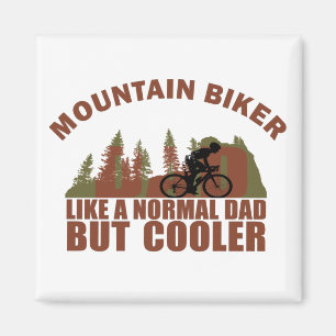 Mountainbike-Vater wie ein normaler Vater, aber co Magnet