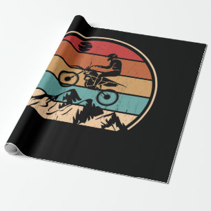 Mountainbike Vintag MTB Downhill Biking Rad Geschenkpapier