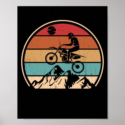 Mountainbike Vintag MTB Downhill Biking Rad Poster (Vorne)