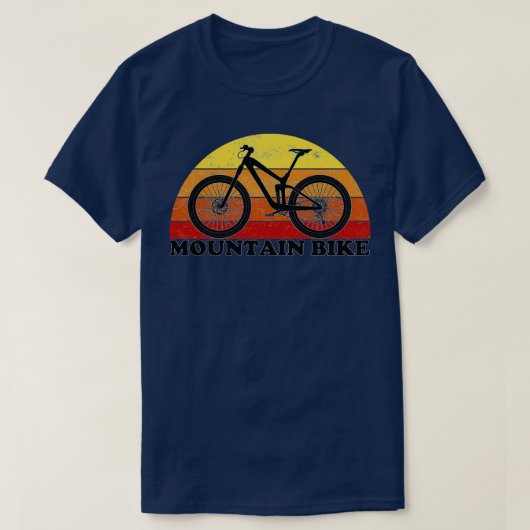 Mountainbike Vintage Farben T-Shirt (Design vorne)